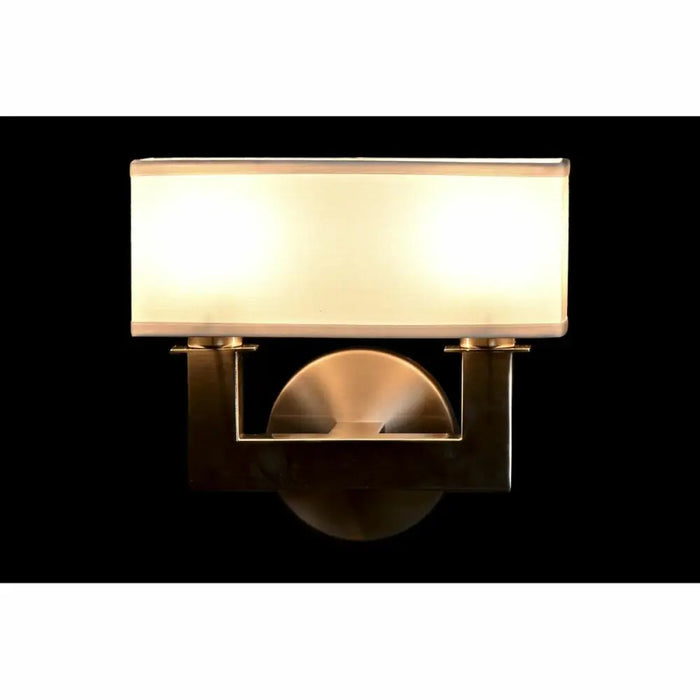 Стенна лампа DKD Home Decor Сребрист Метал полиестер Бял