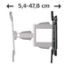 Стенна стойка за TV Fullmotion,XL черна 191см 75’ до 45кг