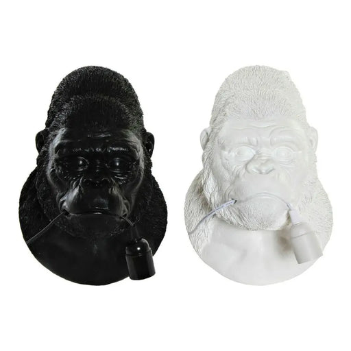 Стенна лампа DKD Home Decor 23 x 19 x 32 cm Черен Бял Смола