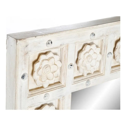 Стенно огледало DKD Home Decor Бял Индианец Гранитогрес