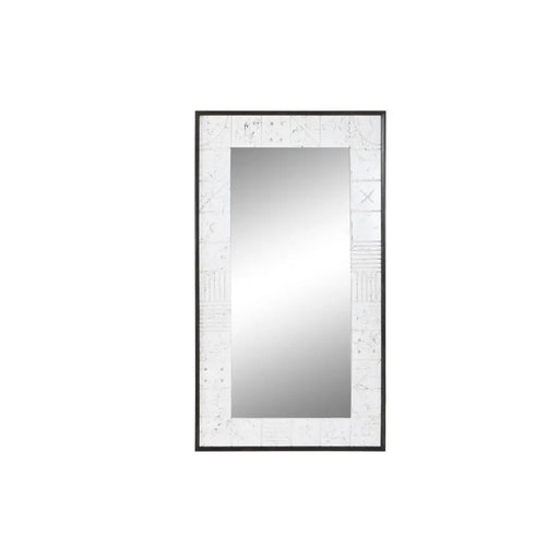 Стенно огледало DKD Home Decor Бял Модерен 130 x 4 x 70 cm