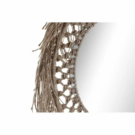 Стенно огледало DKD Home Decor Естествен Bali 60 x 4 x 60 cm