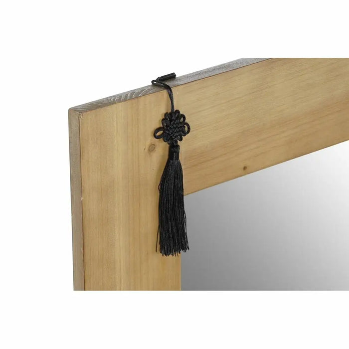 Стенно огледало DKD Home Decor Червен Естествен Ориенталски