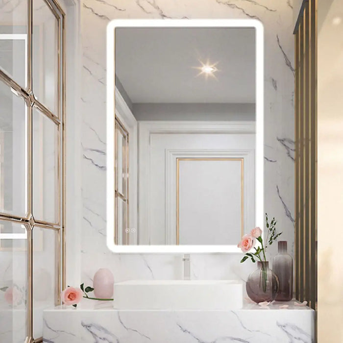 Стенно огледало EDM 32435 20 W 80 x 60 cm Квадратен LED