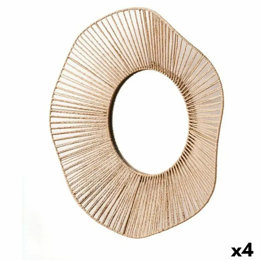 Стенно огледало Gift Decor Естествен Вълни 59 x 11 x 59 cm