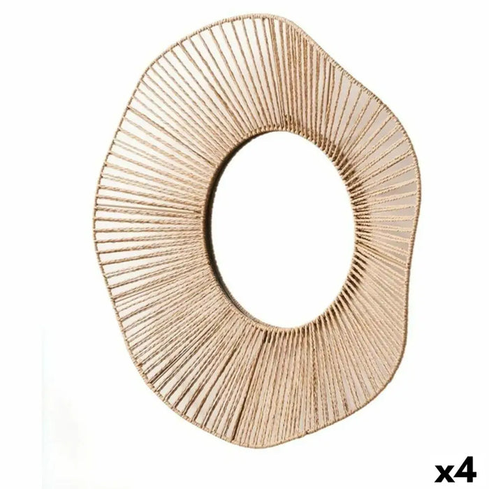 Стенно огледало Gift Decor Естествен Вълни 59 x 11 x 59 cm