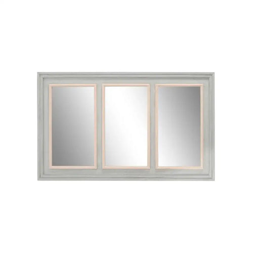 Стенно огледало Home ESPRIT Бял Сив Естествен 150 x 5 x 90