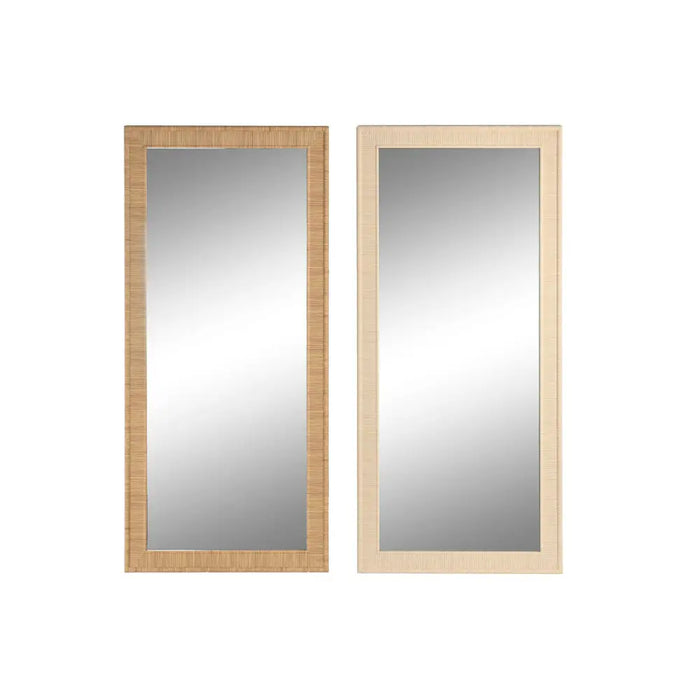 Стенно огледало Home ESPRIT Бежов Естествен 74 X 2 X 162 cm