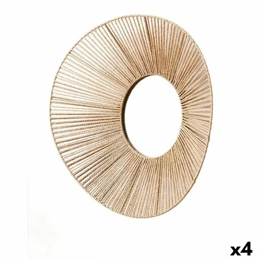 Стенно огледало Gift Decor Естествен Овал 62 x 15 x 57 cm