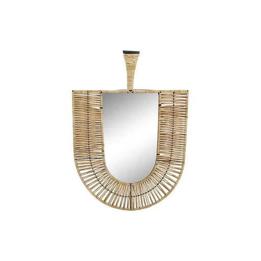Стенно огледало DKD Home Decor Кафяв Естествен Ветрило