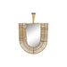 Стенно огледало DKD Home Decor Кафяв Естествен Ветрило