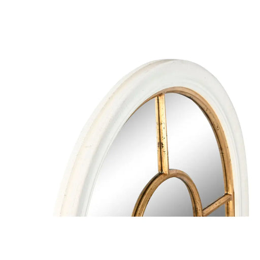 Стенно огледало Home ESPRIT Бял Златен Прозорец 68 x 4 x