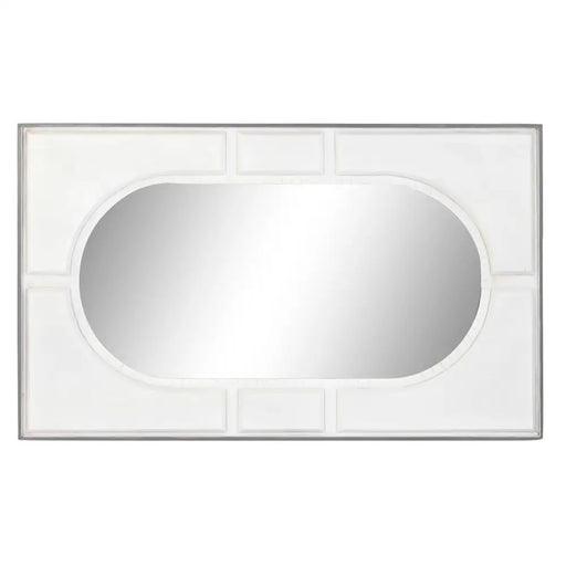 Стенно огледало DKD Home Decor Бял Модерен Ромб 154 x 4 x