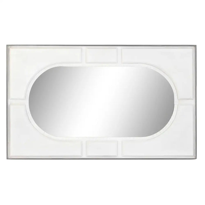 Стенно огледало DKD Home Decor Бял Модерен Ромб 154 x 4 x