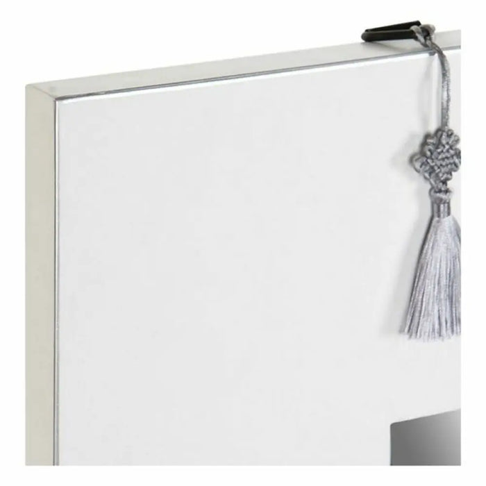 Стенно огледало DKD Home Decor Бял Сребрист Ориенталски 70