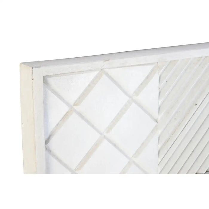 Стенно огледало DKD Home Decor Бял Модерен Ромб 154 x 4 x