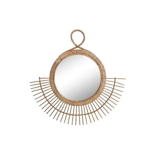 Стенно огледало DKD Home Decor Кафяв Естествен Град 68 x 2