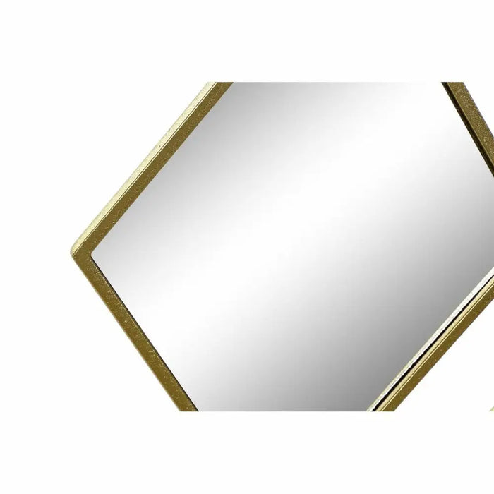 Стенно огледало DKD Home Decor Златен Ромб 63 x 2 x 90 cm