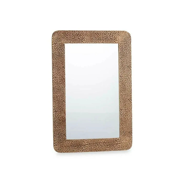 Стенно огледало Gift Decor 42 42 Кафяв Листи 90 x 60 x 2 cm