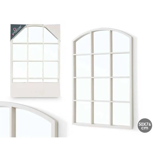 Стенно огледало Gift Decor Бял Прозорец 50,5 X 2,5 X 76 cm
