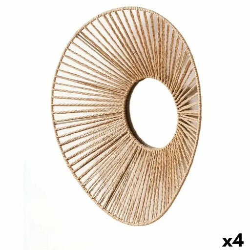 Стенно огледало Gift Decor Естествен Овал 43 x 13,5 x 38 cm