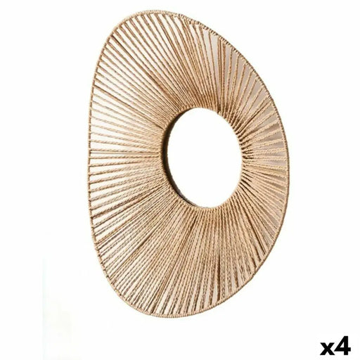 Стенно огледало Gift Decor Естествен Овал 55 x 14 x 48 cm