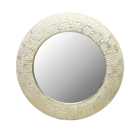 Стенно огледало Home ESPRIT Бял Златен Ориенталски 73 x 7 x