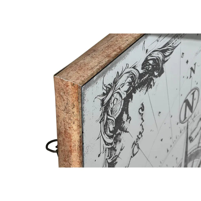 Стенно огледало Home ESPRIT Черен Златен Vintage 60 x 4 x
