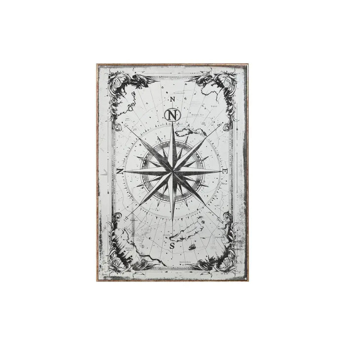 Стенно огледало Home ESPRIT Черен Златен Vintage 60 x 4 x