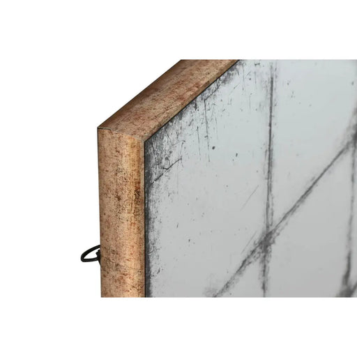 Стенно огледало Home ESPRIT Черен Златен Vintage Прозорец