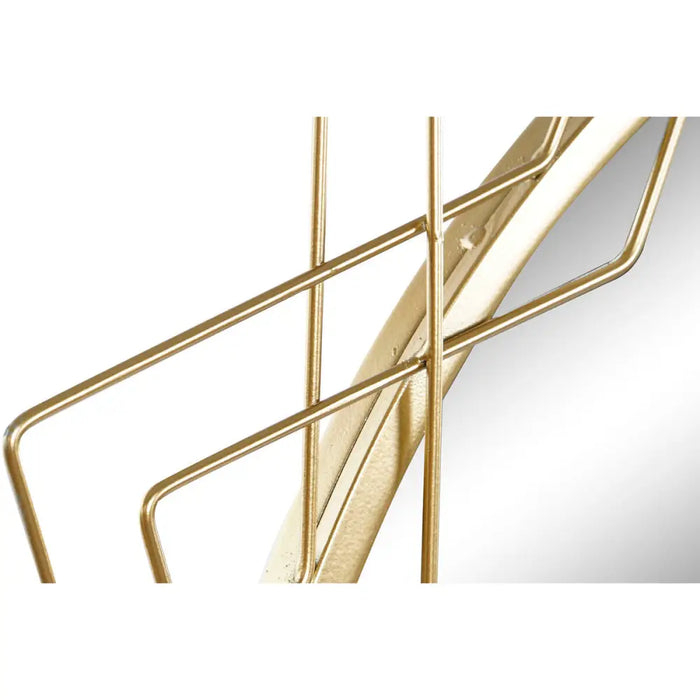 Стенно огледало Home ESPRIT Златен 80 x 2,5 x 80 cm 80 x