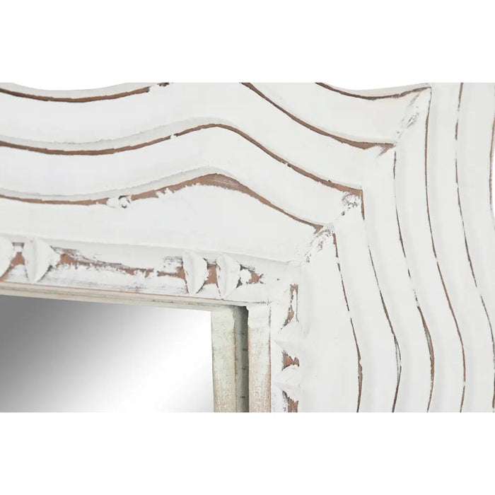 Стенно огледало Home ESPRIT Бял Гранитогрес Scandi 89 x 2,5