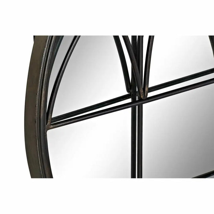 Стенно огледало DKD Home Decor Черен Модерен 76 x 4 x 76 cm