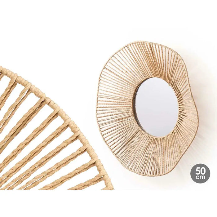 Стенно огледало Gift Decor Естествен Вълни 52 x 9 x 51 cm