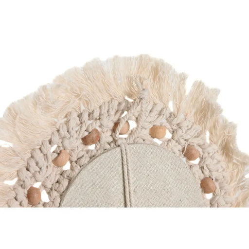 Стенно огледало Home ESPRIT Бял Boho 20 x 1 x 20 cm (3
