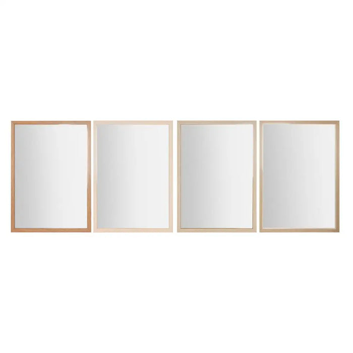 Стенно огледало Home ESPRIT Бял Кафяв Бежов Сив 66 x 2 x 92