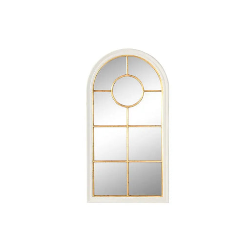 Стенно огледало Home ESPRIT Бял Златен Прозорец 68 x 4 x