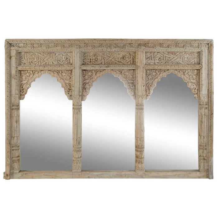 Стенно огледало Home ESPRIT Естествен 160 x 12 x 110 cm