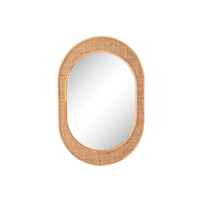 Стенно огледало Home ESPRIT Естествен Scandi 51,5 x 2 x 77