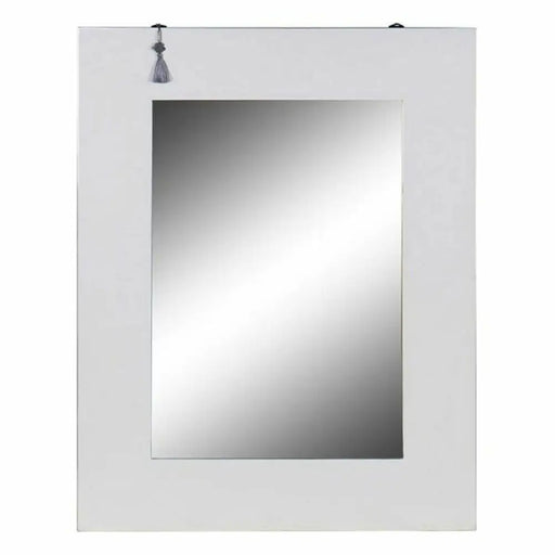 Стенно огледало DKD Home Decor Бял Сребрист Ориенталски 70