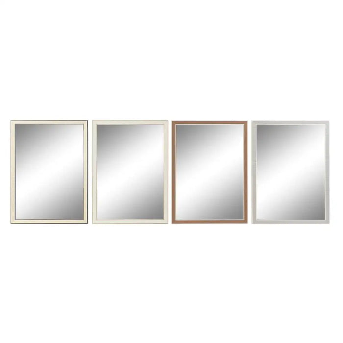 Стенно огледало DKD Home Decor Бял Кафяв Сив 56 x 2 x 76 cm