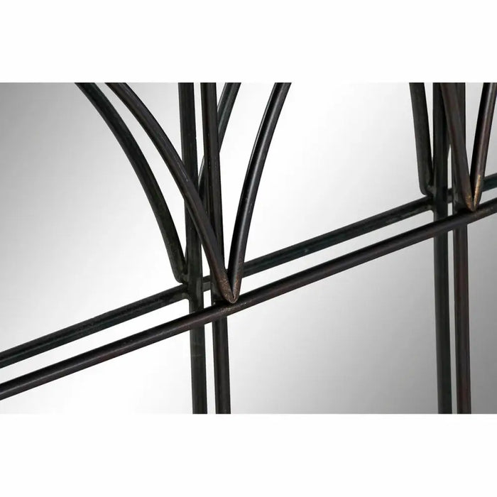 Стенно огледало DKD Home Decor Черен Модерен 76 x 4 x 76 cm