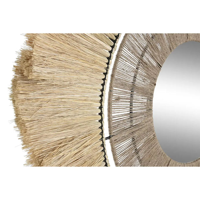 Стенно огледало DKD Home Decor Естествен Bali 79 x 4 x 79 cm