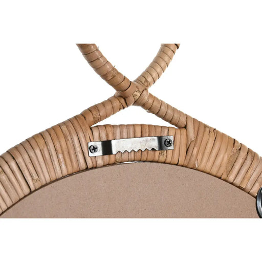 Стенно огледало DKD Home Decor Кафяв Естествен Град 68 x 2