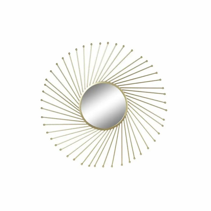 Стенно огледало DKD Home Decor Златен 84 x 2,5 x 84 cm