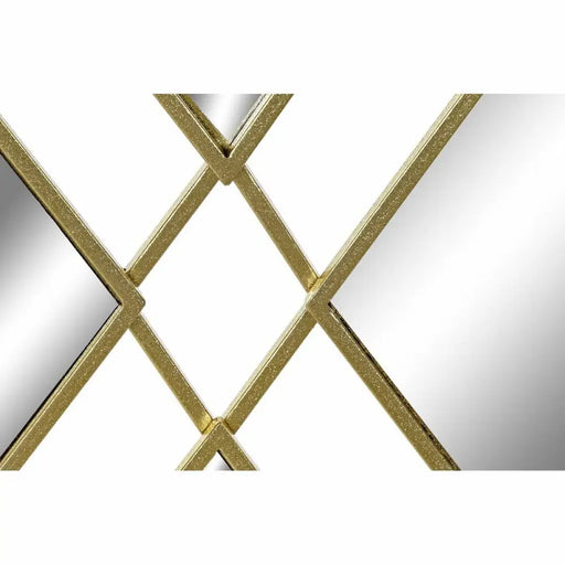 Стенно огледало DKD Home Decor Златен Ромб 63 x 2 x 90 cm