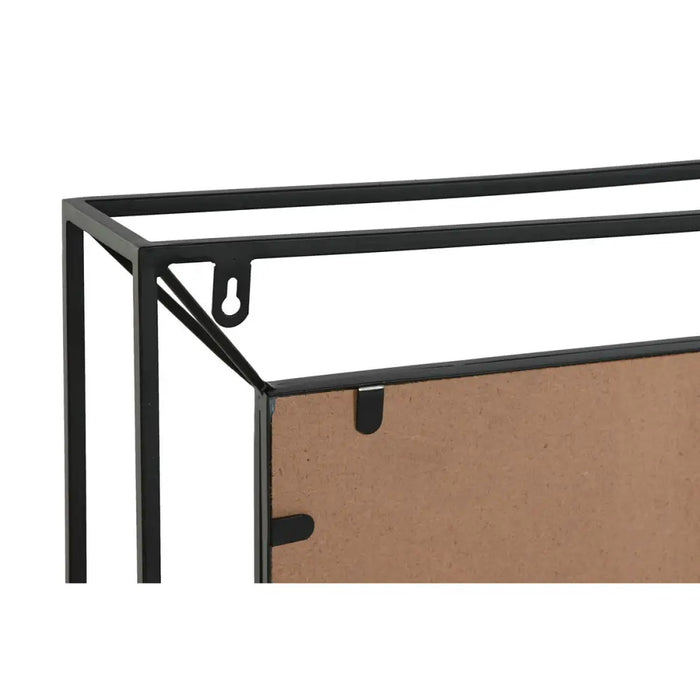 Стенно огледало Home ESPRIT Черен Vintage 90 x 10 x 90 cm