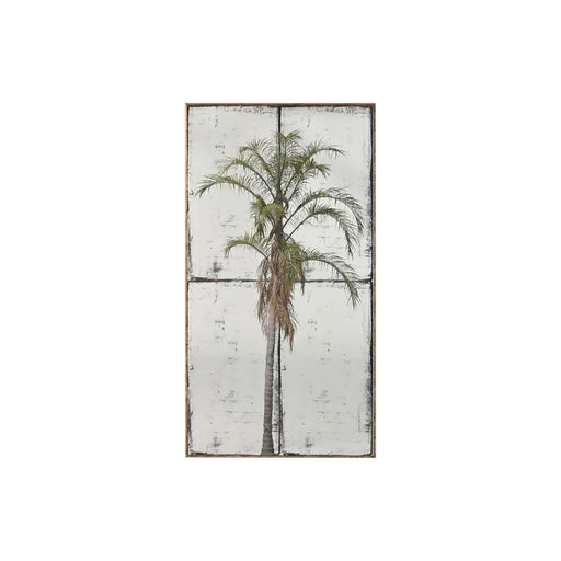 Стенно огледало Home ESPRIT Зелен Златен Колониален 60 x 4