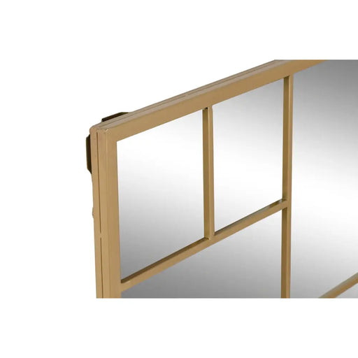 Стенно огледало Home ESPRIT Златен 90 x 2 x 90 cm