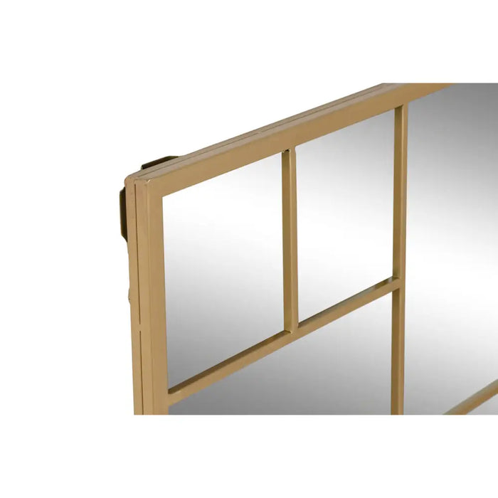 Стенно огледало Home ESPRIT Златен 90 x 2 x 90 cm